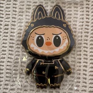 LABUBU 360 Degree Rotatable Mirror Cell Phone Holder Phone Stand Black Gold NEW